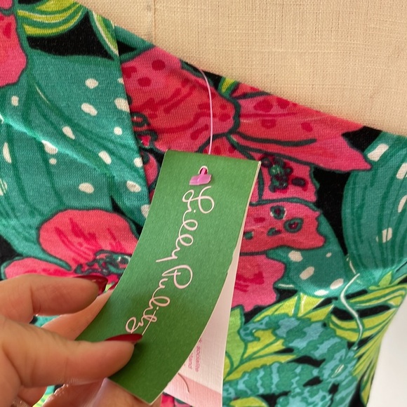 Lilly Pulitzer Whitaker Skip in It dress one shoulder long sleeve floral size Sm - Picture 7 of 11